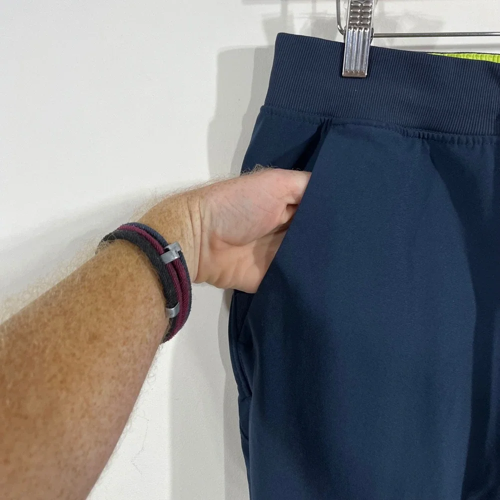 Birddogs Mens Athleisure Performance Joggers Navy Athletic Pants XL Casual Gym